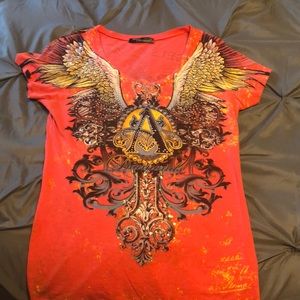 Angels & Diamonds Tee with Rhinestones